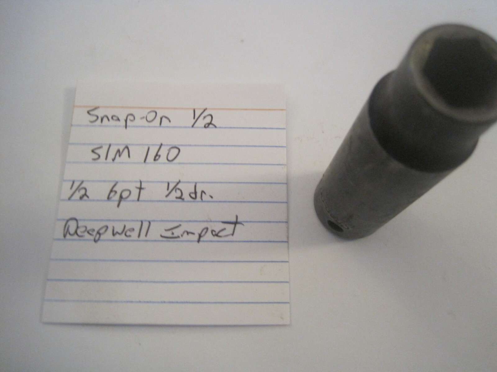 Snap-on 1/2 SIM160 1/2dr 6pt deep well impact socket