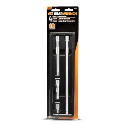 GEARWRENCH 4 Pc. 3/8″ Drive Extension Set, 1-1/2″, 3″, 6″ & 12″ – 81200D