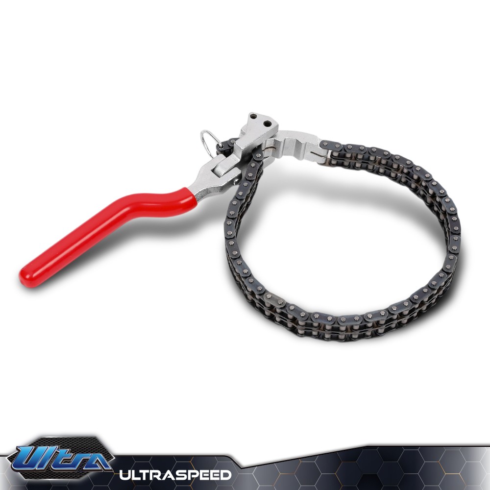 Ratcheting Chain Wrench Oil Filter Change Pipe Fittings 60-160mm Heavy-Duty