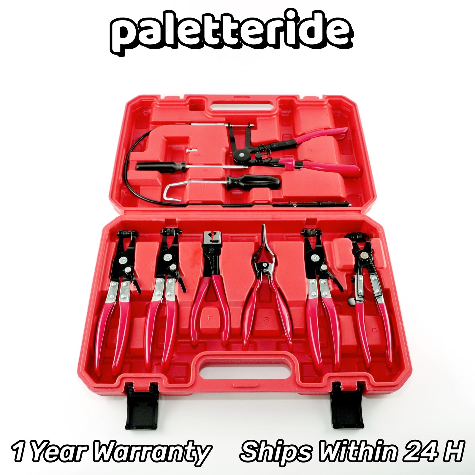 Hose Clamp Clip Remover Pliers Wire Long Reach Kit fit Fuel / Oil / Water Hose