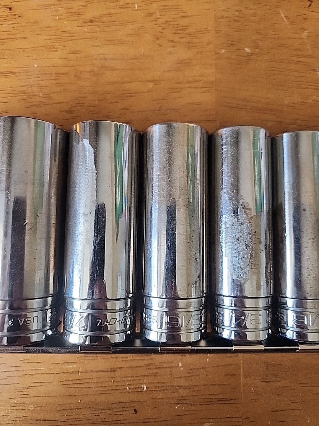 *SNAP ON TOOLS 1/2″ DRIVE 9 PC DEEP SAE SOCKET SET 12 POINT 1/2 TO 1-1/8