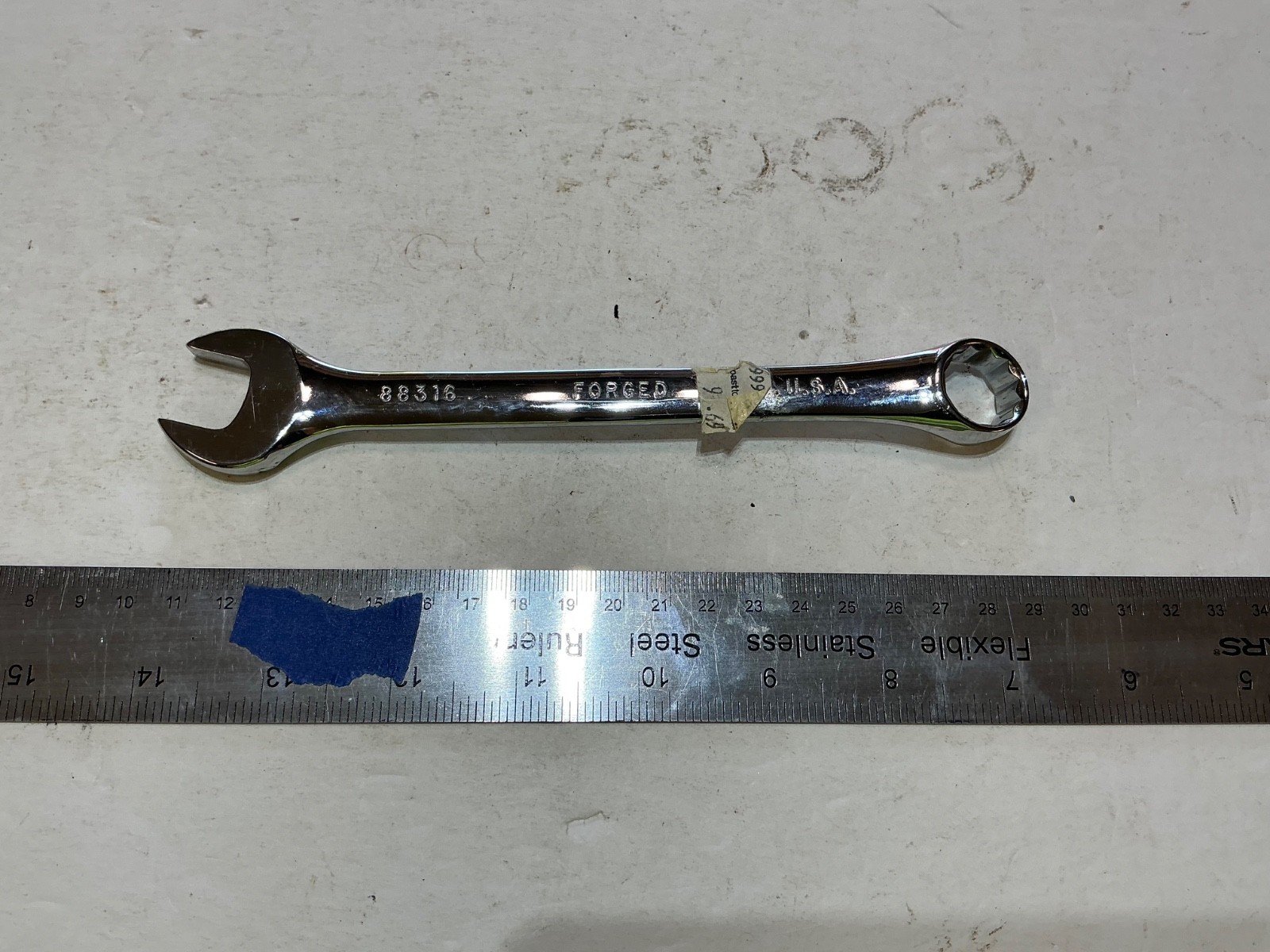 NOS S-K tools SuperKrome 11/16″ combination wrench 88222 USA made