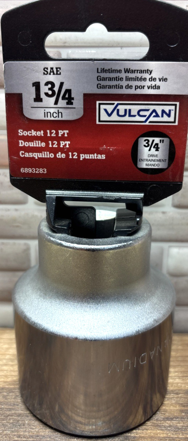 1-3/4″ Vulcan 3/4″ Drive, 12 Point Socket, CR-V, 6893283, Free US Ship