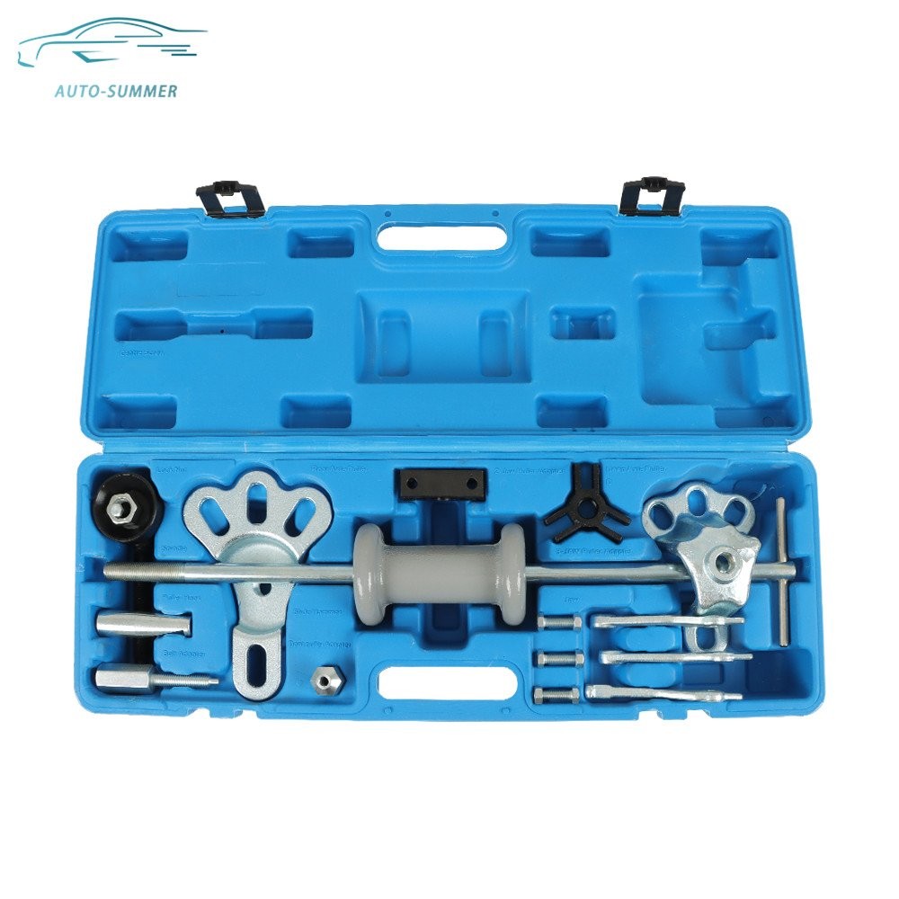 17PCS Slide Hammer Dent Puller Tool Kit Wrench Adapter Axle Bearing Hub 5lb