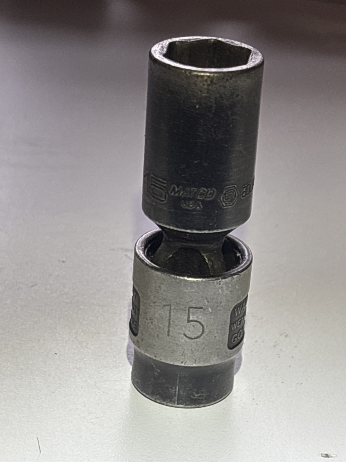 Matco Tools BDUP15M6B 3/8″ Drive 15mm 6PT Deep Impact Universal Swivel Socket
