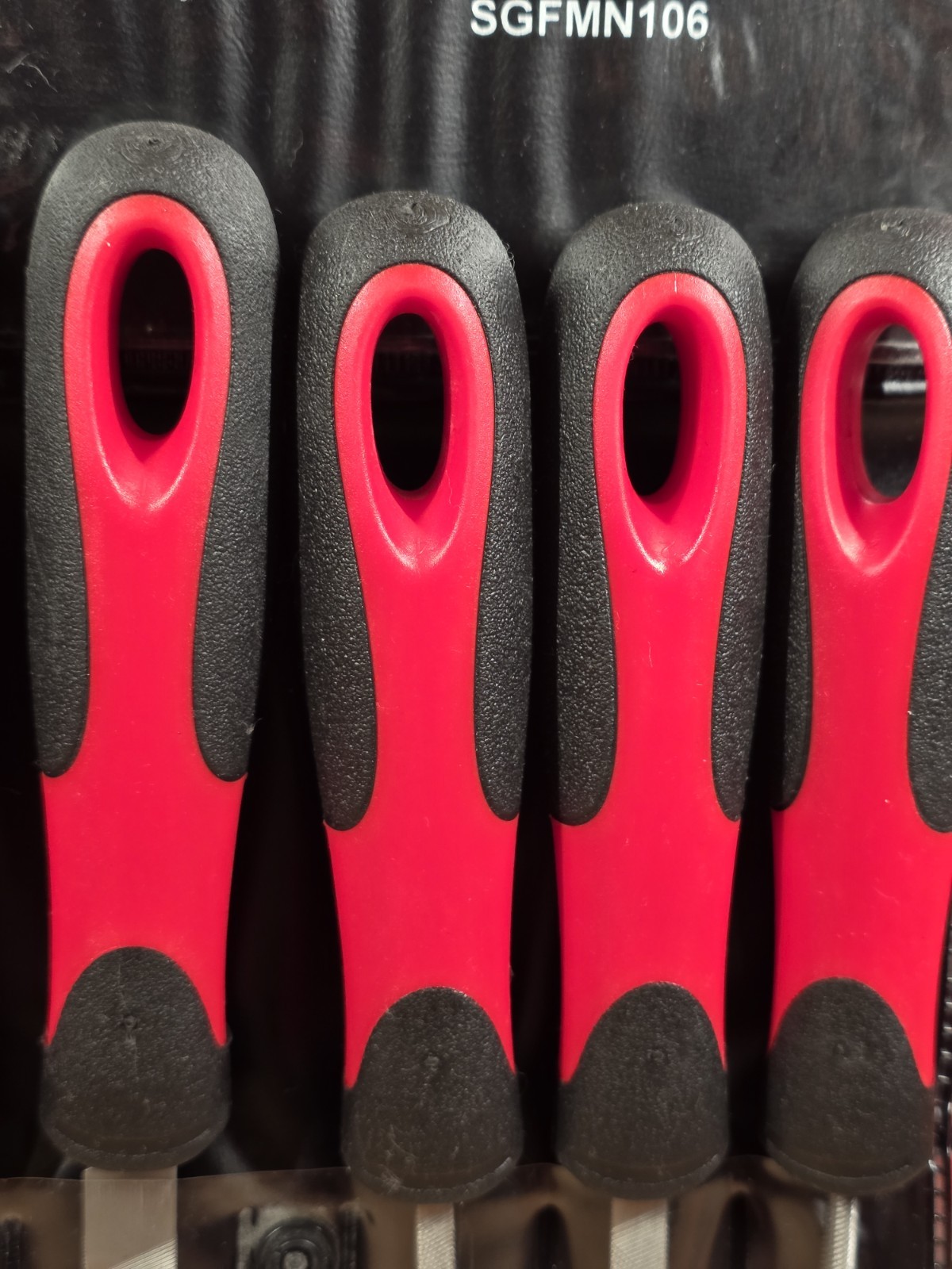 Snap-on Tools NICE SGFMN106 6-Piece Soft Grip Miniature File Set Red Handles