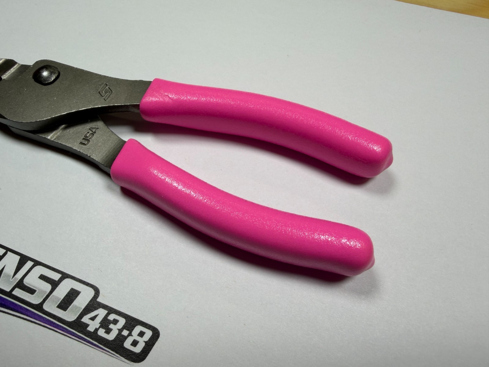 Snap-On Tools USA NEW PINK 7″ Soft Grip Long Nose Slip Joint Pliers LN46ACFP