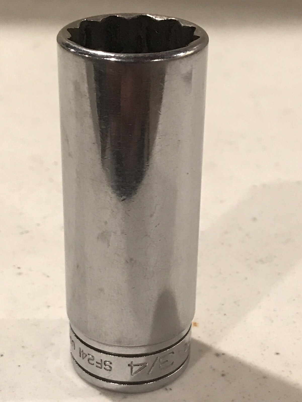 Snap-On Tools 3/8″ Drive 12 Point 3/4″ Deep Chrome Socket SF241