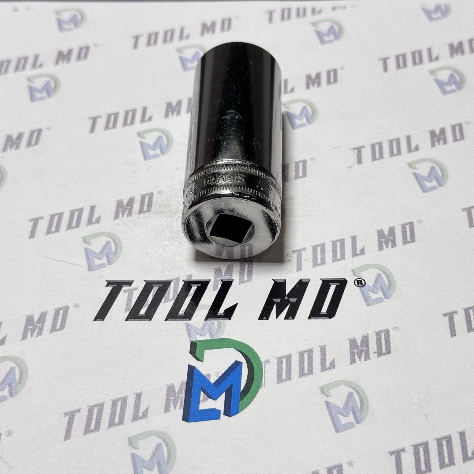 Snap-on Tools USA NOS 3/8″ Drive 12-POINT 21mm Metric Deep Chrome Socket SFM21