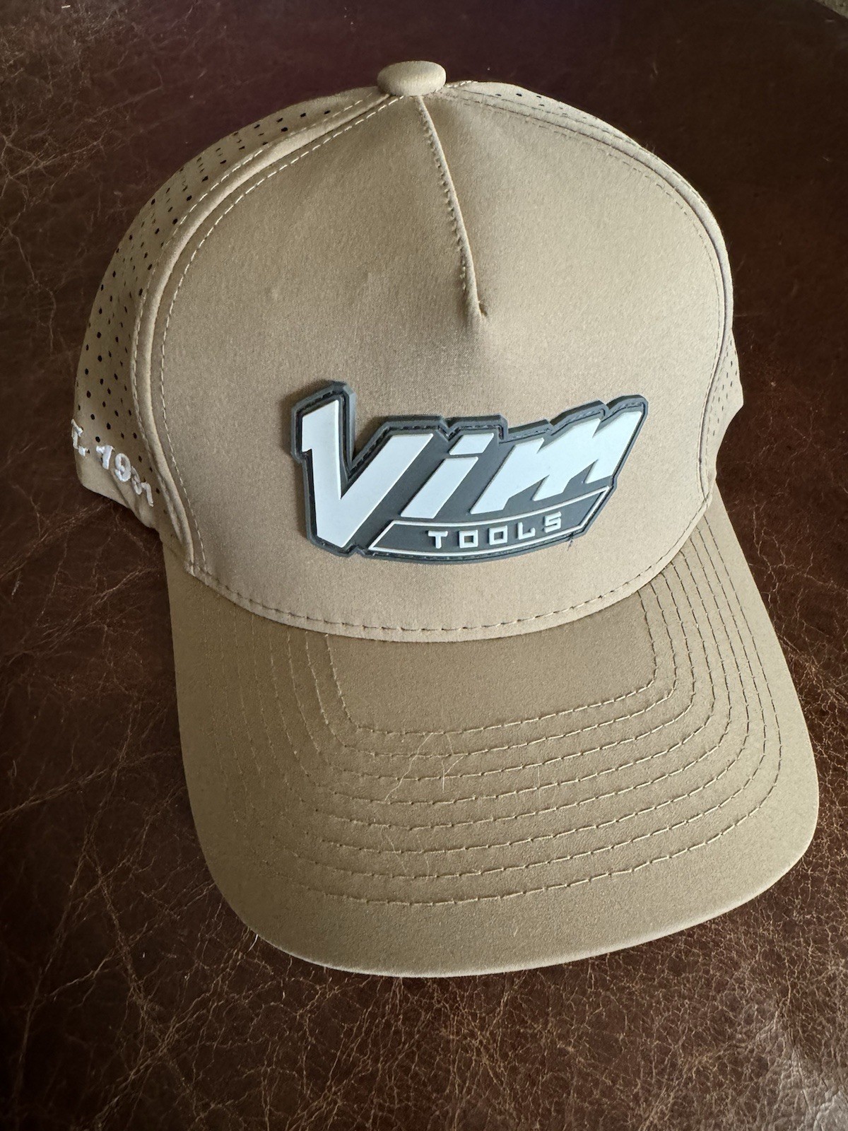 🟢 BRAND NEW – VIM Tools Hat TAN Snap Back Vintage 1931 White VIM Logo FREE SHP