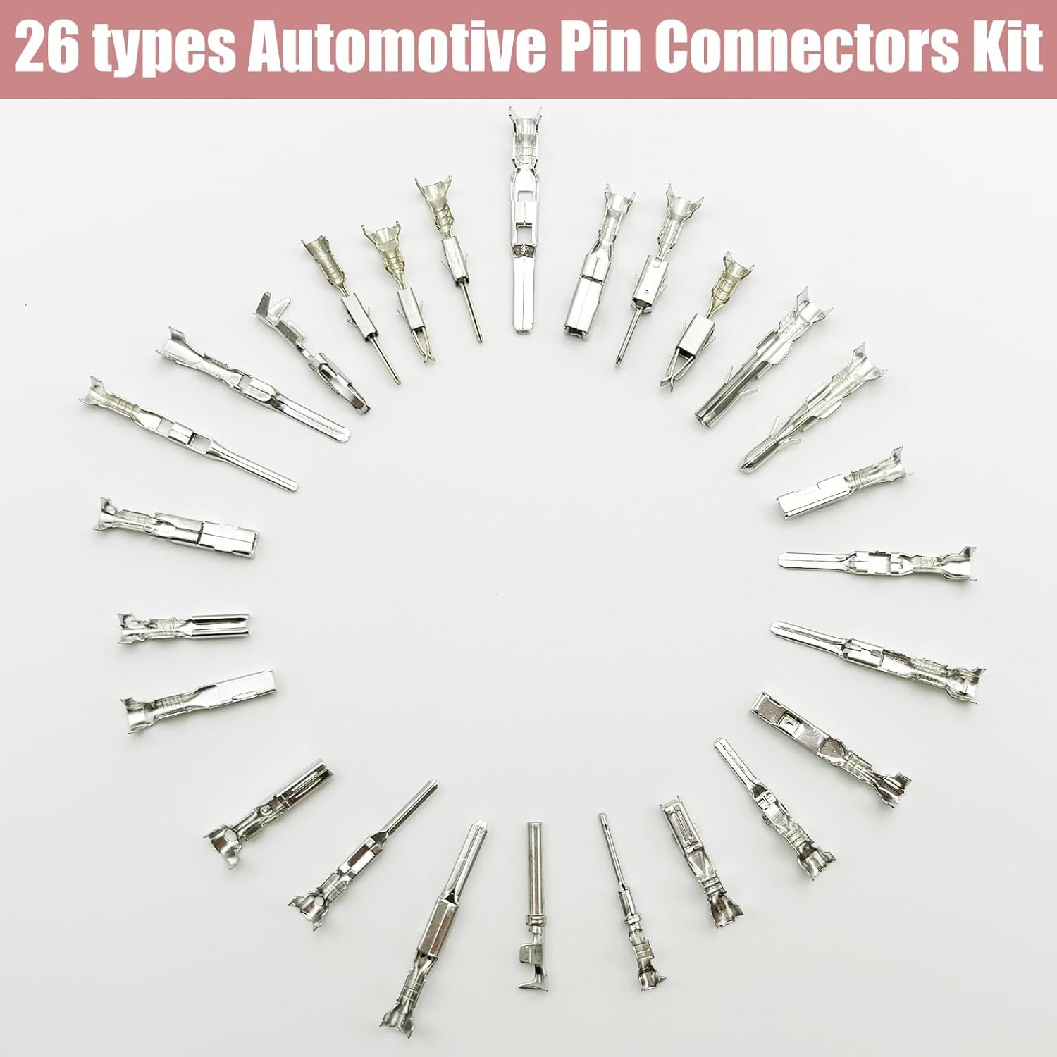 1050Pcs-26Type Auto Electric Connector Pins,1/1.5/1.8/2.2/2.8/3.5mm Male…
