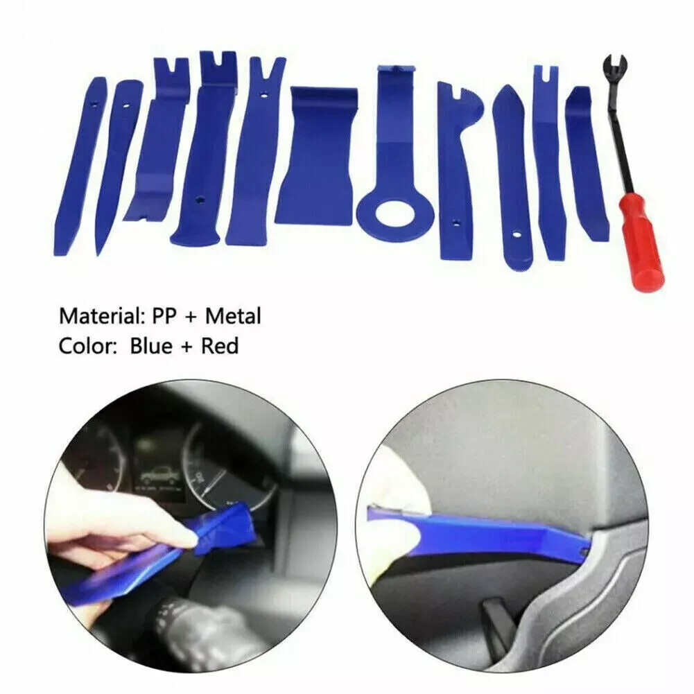 12 Auto Trim Removal Tool Kit Car Panel Door Dashboard Fastener Remover Pry Set