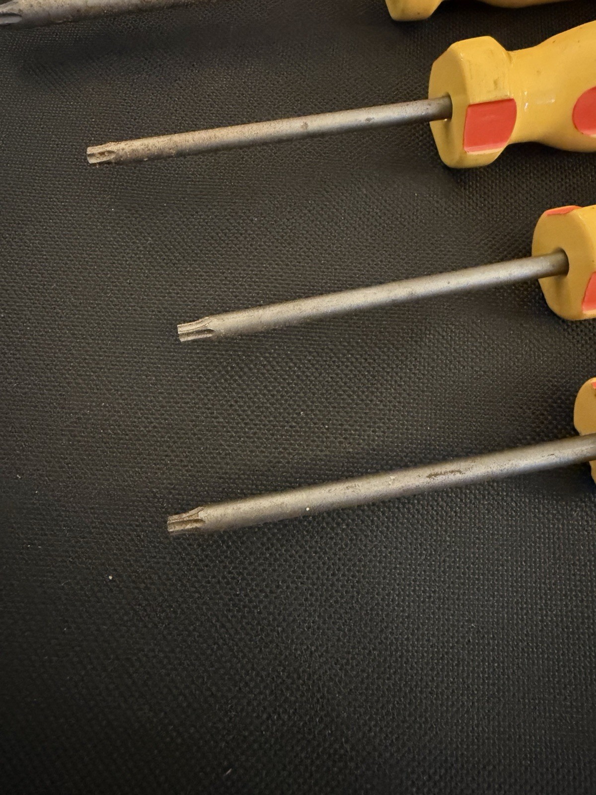 SK Tools USA RARE Red/Yellow Hard Handle Torx T15-T30 Screwdriver Driver Set Lot