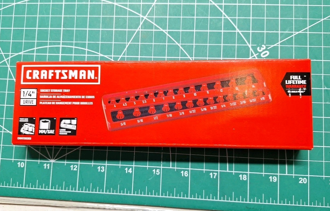 Craftsman 1/4 Socket Tray Twist Lock MM SAE