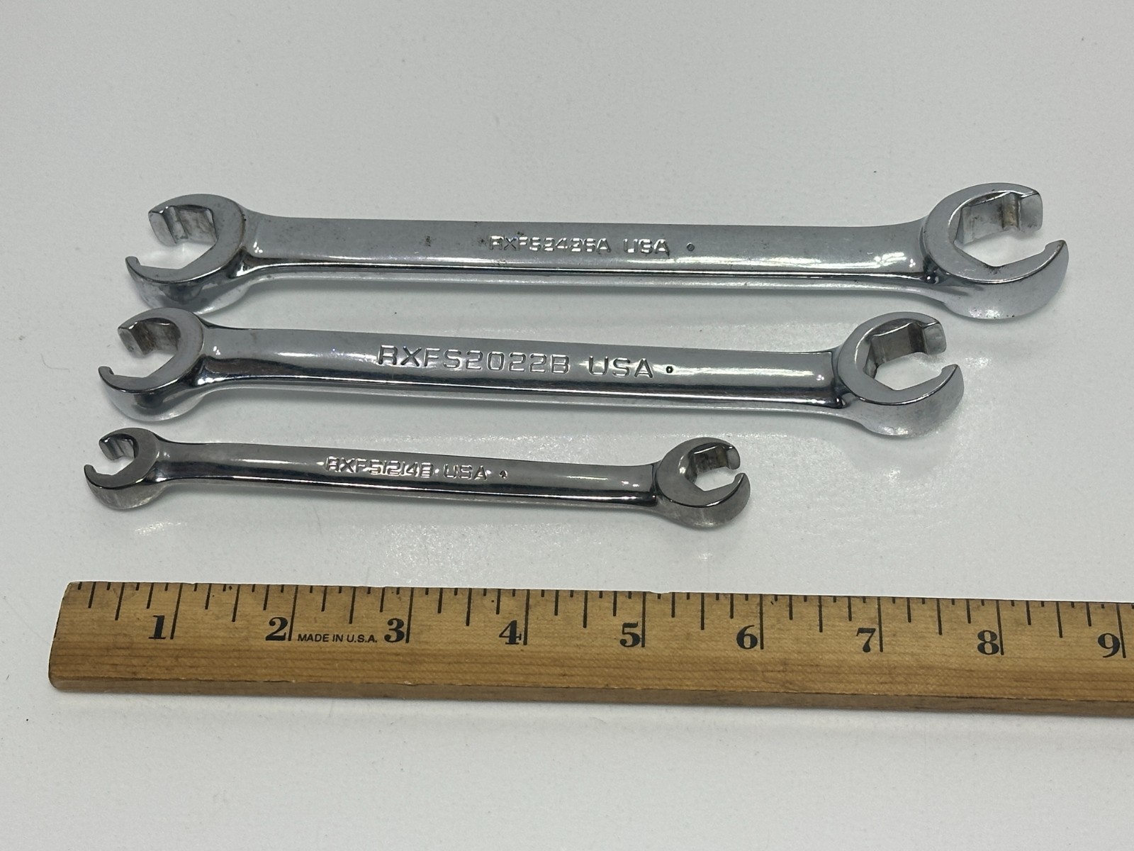 🇺🇸Snap-On USA 3pc SAE Flare Nut Line Wrench Lot RXFS24226A RXFS2022B RXFS1214B