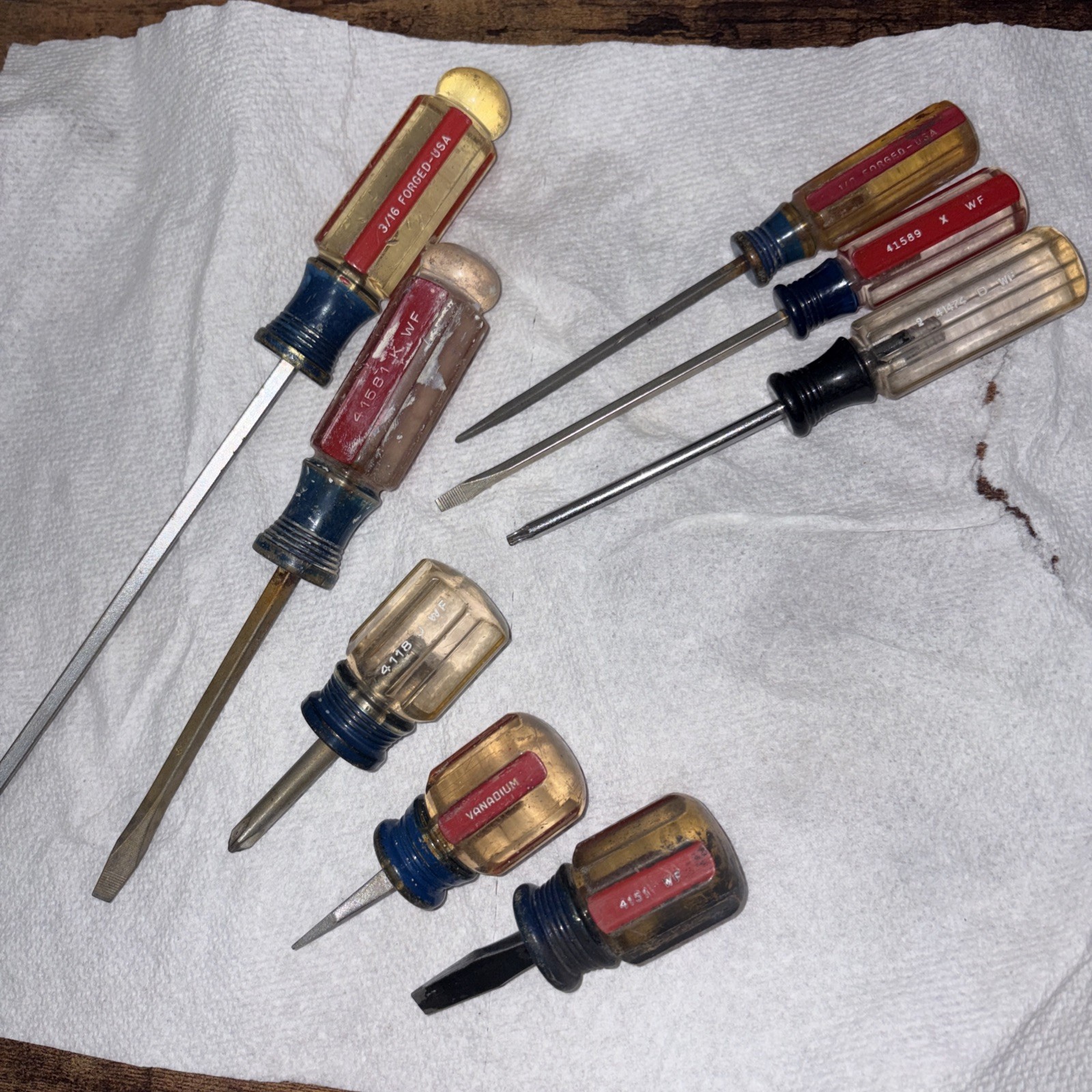 Lot of 8 Vintage Craftsman Flat / Philips USA Various Sizes 41589,41582,41581+++