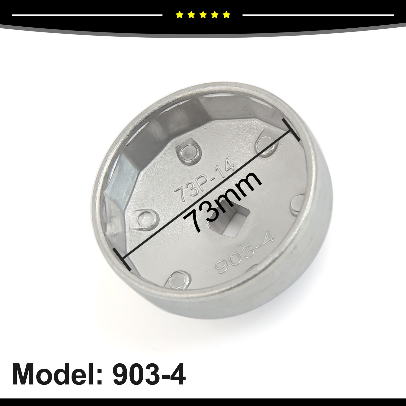 14 Flutes 73mm Inside Cap Type Oil Filter Wrench Cup fit for Lexus for Toyota