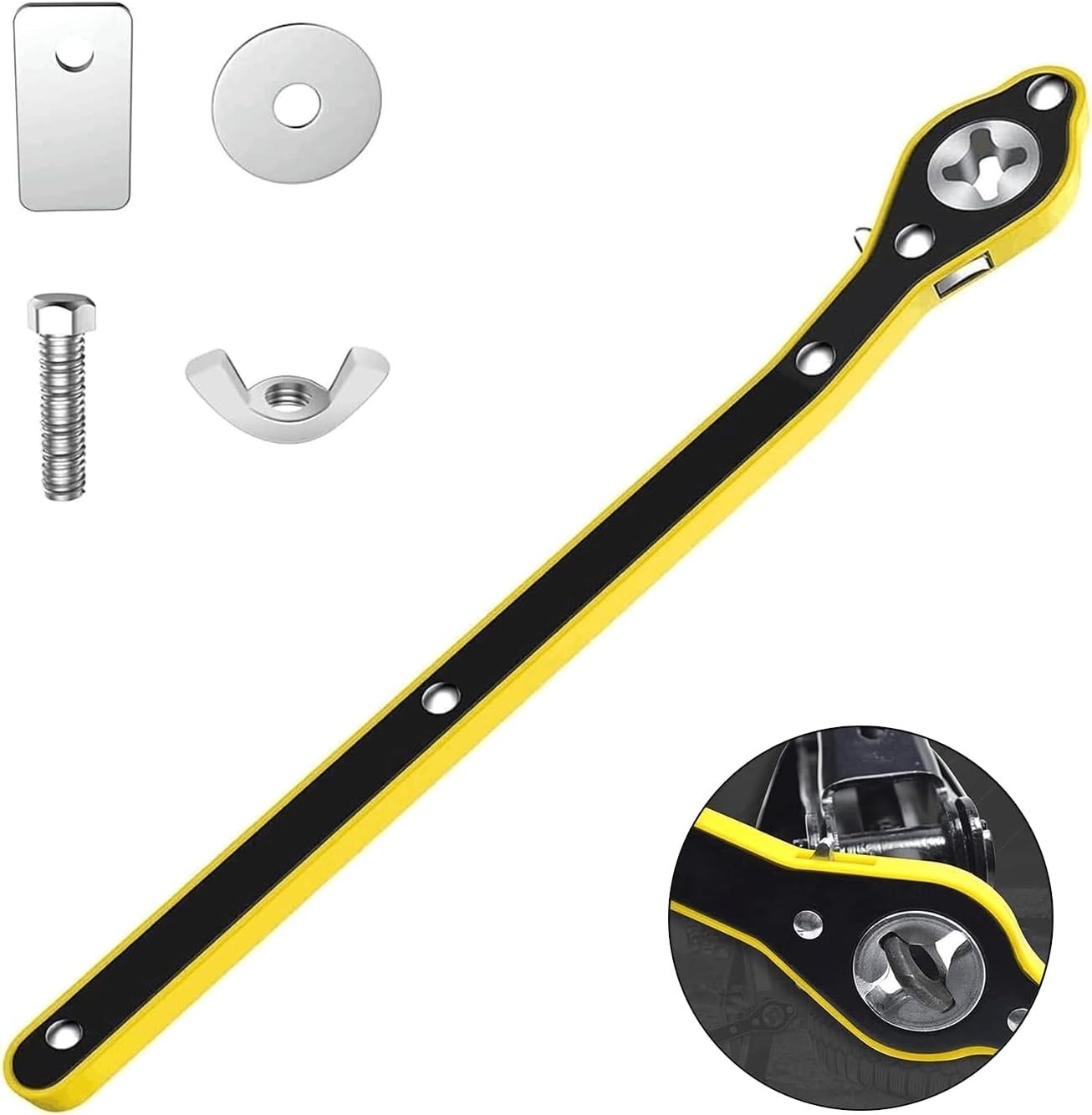 Auto Labor-Saving Jack Ratchet Wrench with Long Handle for Scissor Jack, Lug …