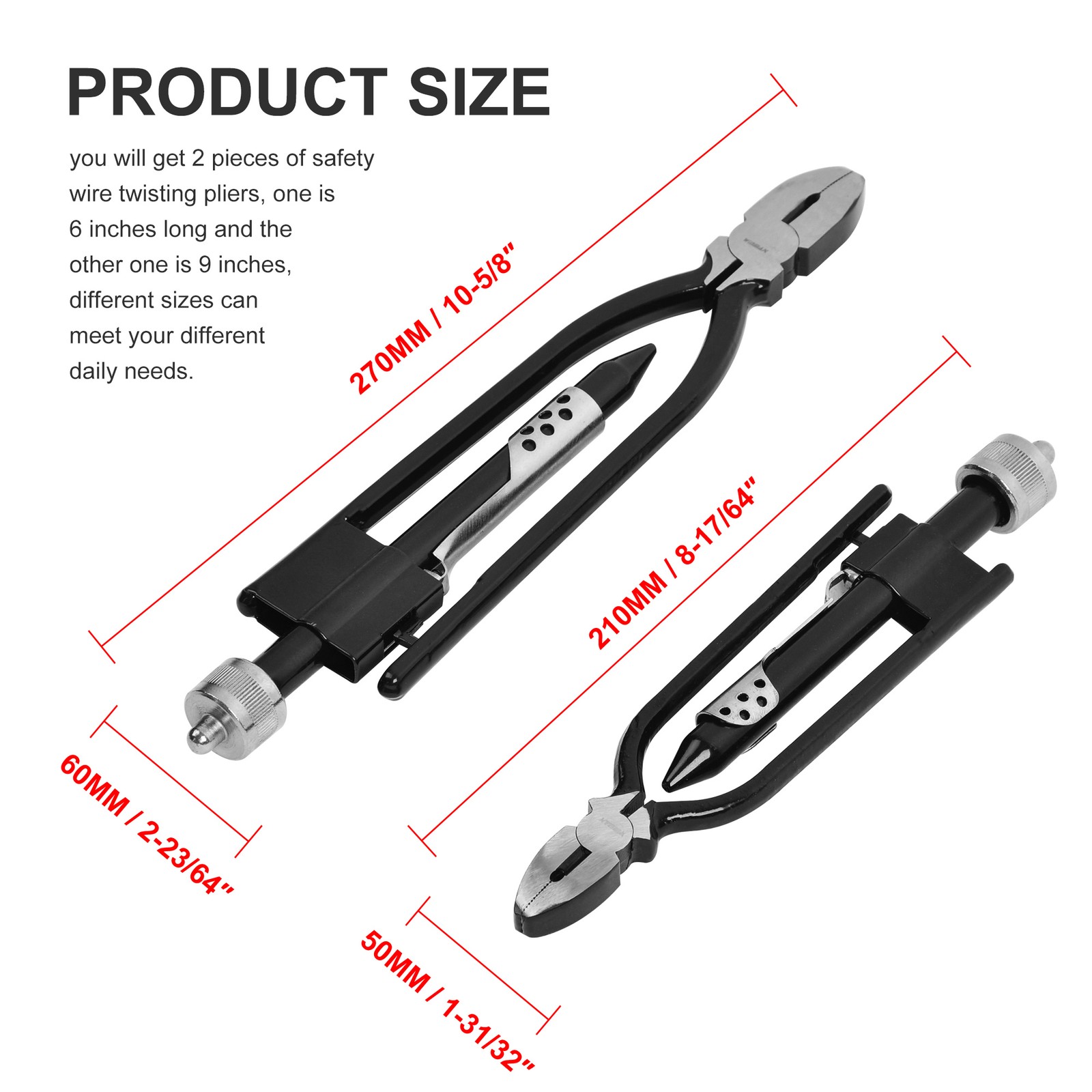 6″ 9″ Aircraft Safety Wire Twisting & Locking Pliers Electrical Lock Twist Tool