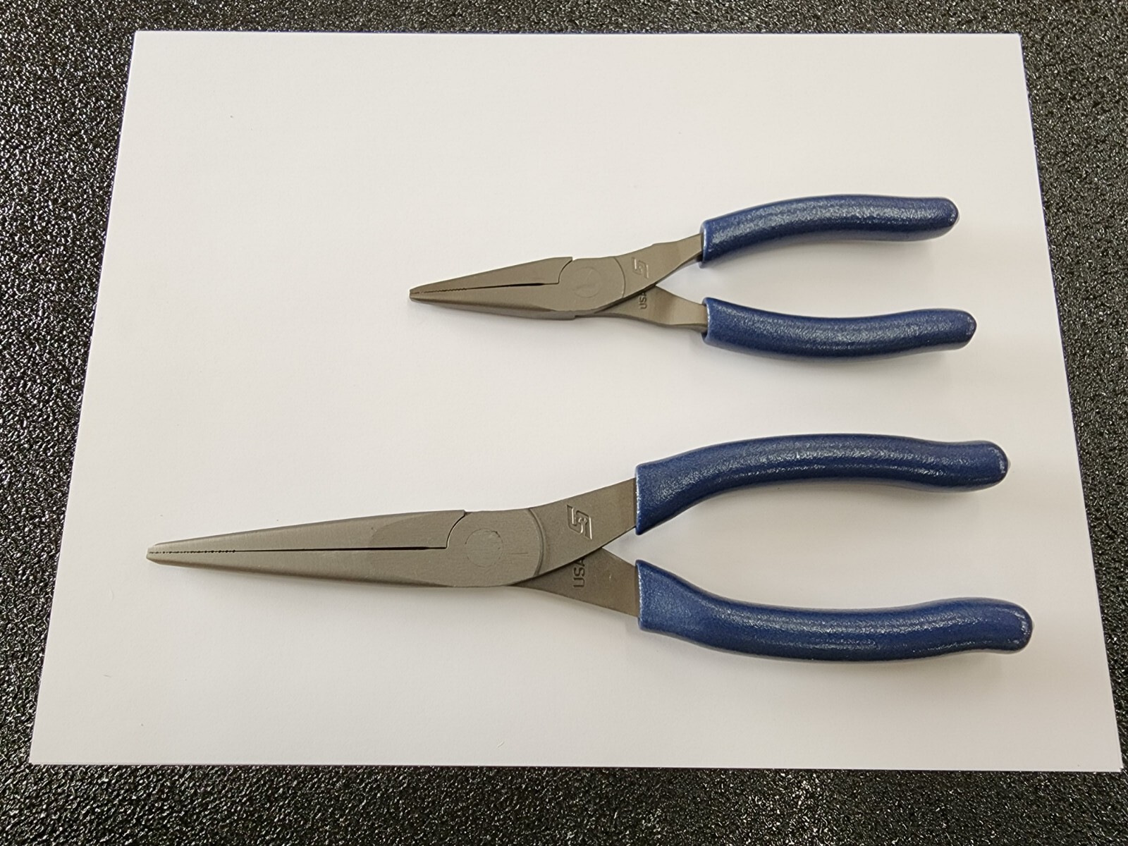 Snap-on Tools USA NEW 2pc POWER BLUE 9″ & 6″ Soft Grip Needle Nose Pliers Set