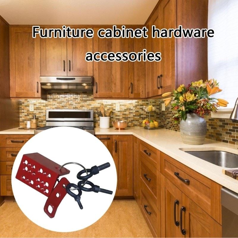 Metal Cabinet Handle For Furniture Red Round Pull Handle for STK20222 Hardware
