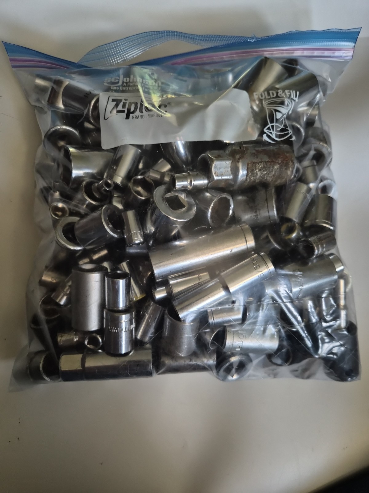 Large Socket Lot, Unbranded Sockets, Various Sizes, 20 Lbs Of Random