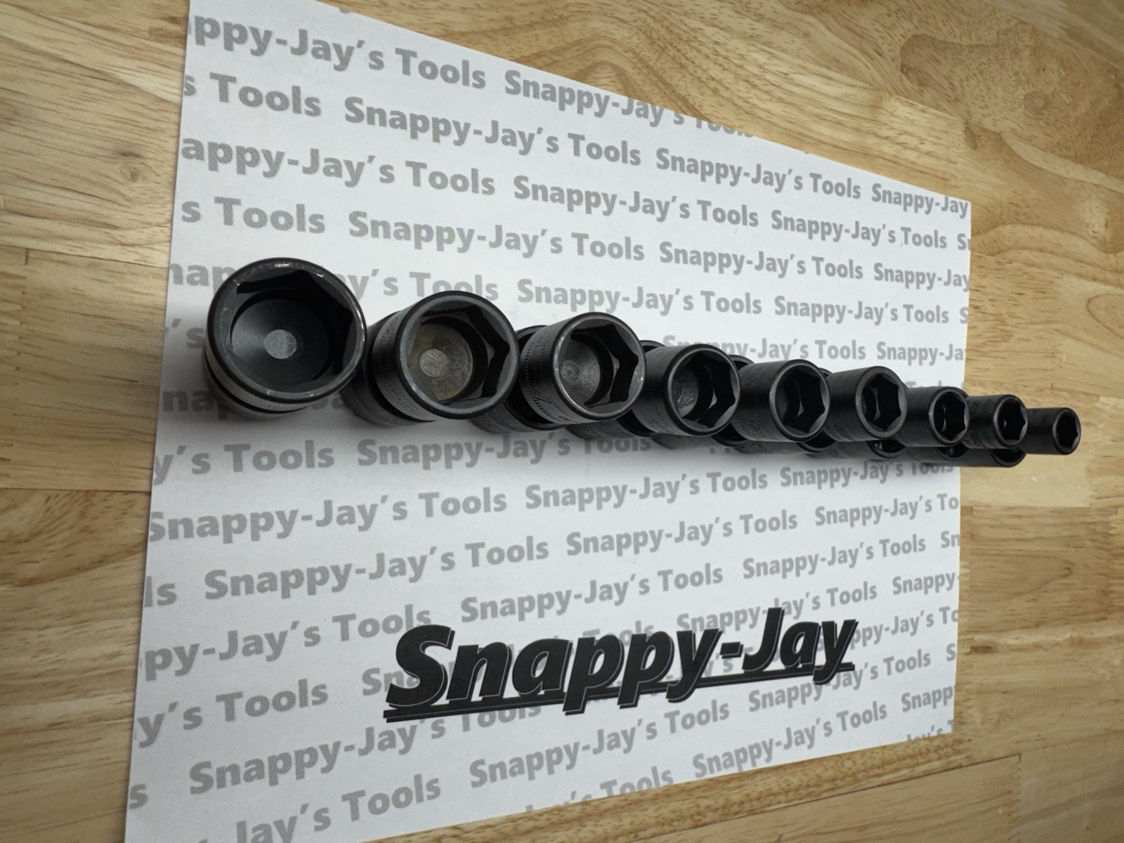 Snap-on Tools USA NEW 9pc 3/8” Metric Shallow Swivel Impact Socket Set 10-18mm