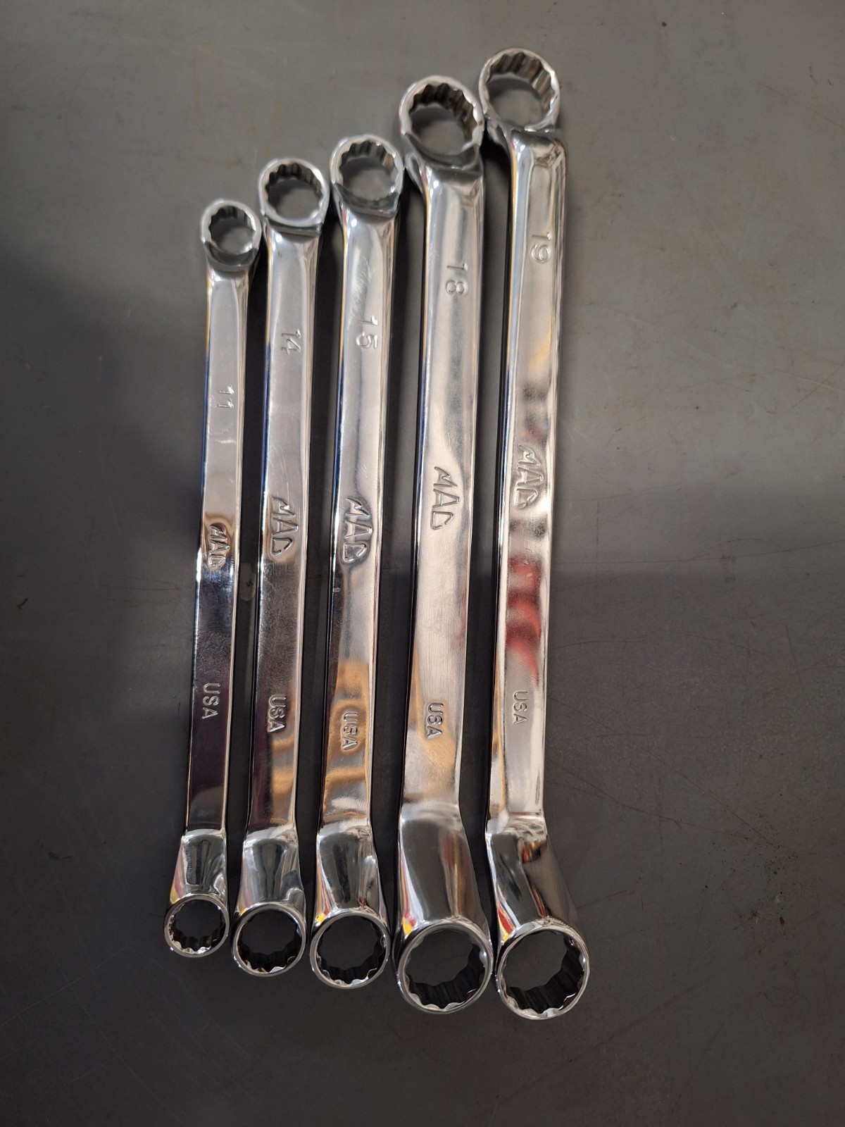 MADE IN USA!! MAC 12 Point Double Sized Offset Box Wrench 10 mm- 19 mm