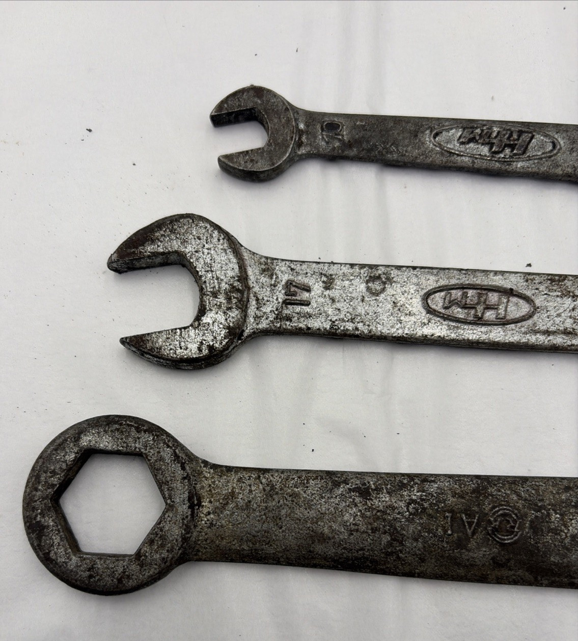 Vintage Honda Motors HM Double Open End Wrenches 10/14 & 17/19 Plus AI Hexagonal