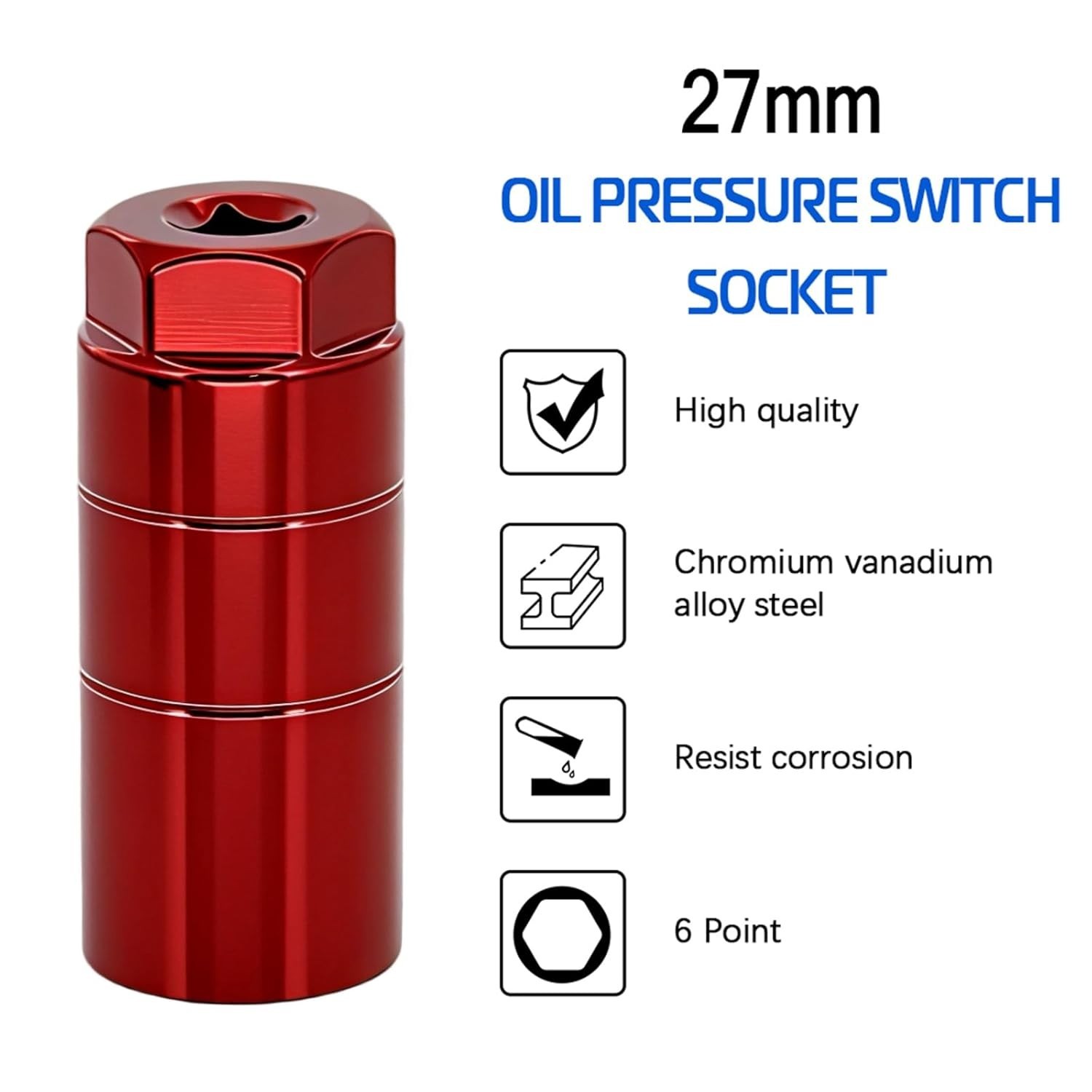 Chrome Molybdenum Oil Pressure Switch Socket for Reliable Engine Maintenance