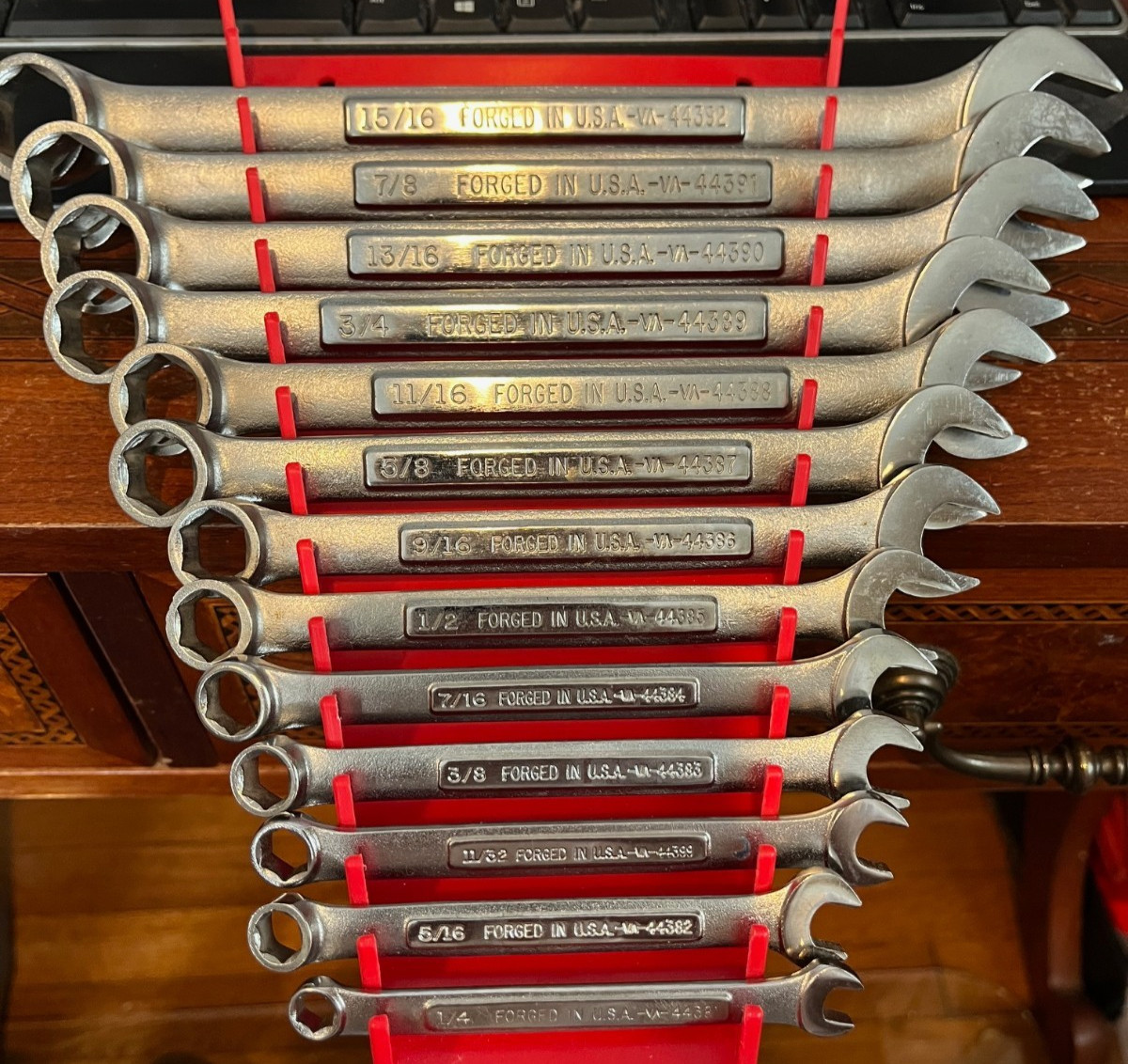 Vintage Craftsman VA USA 13pc SAE 6 Pt Combination Wrench Set 1/4″ – 15/16″ Rare