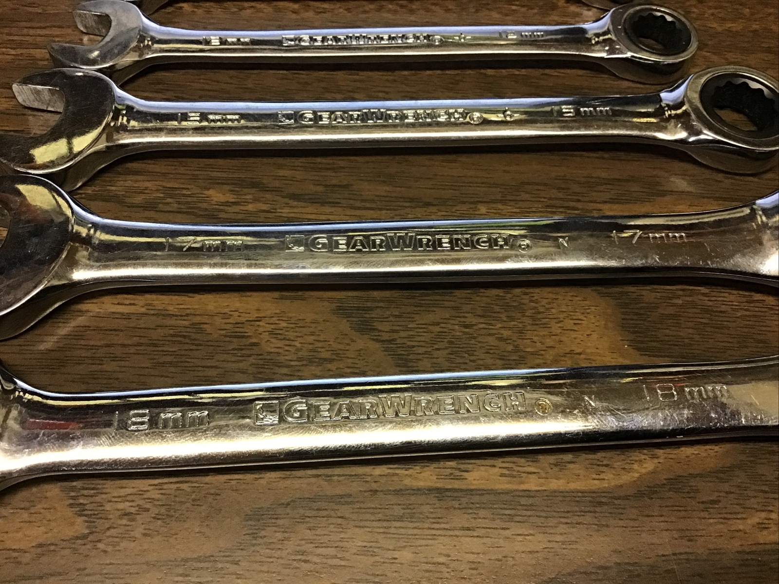 LOT – GearWrench Combination Wrench/Ratchet Millimeter Set (Check Description)