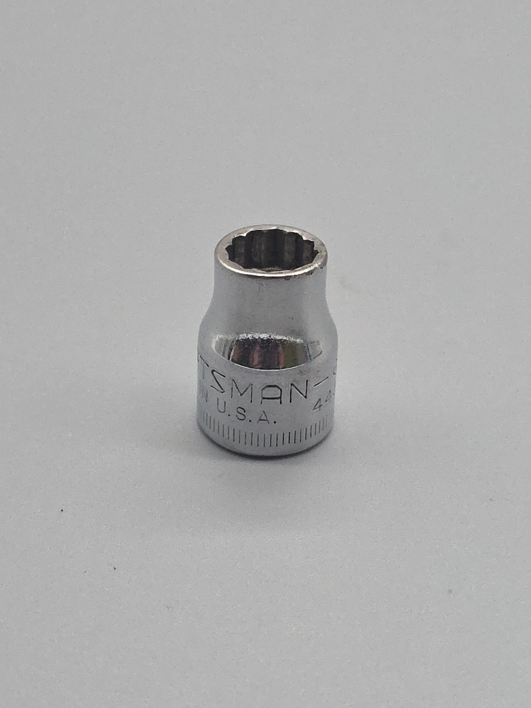 Craftsman Tools 9mm 12 Point Shallow Chrome Socket 3/8″ Drive G-44301 USA