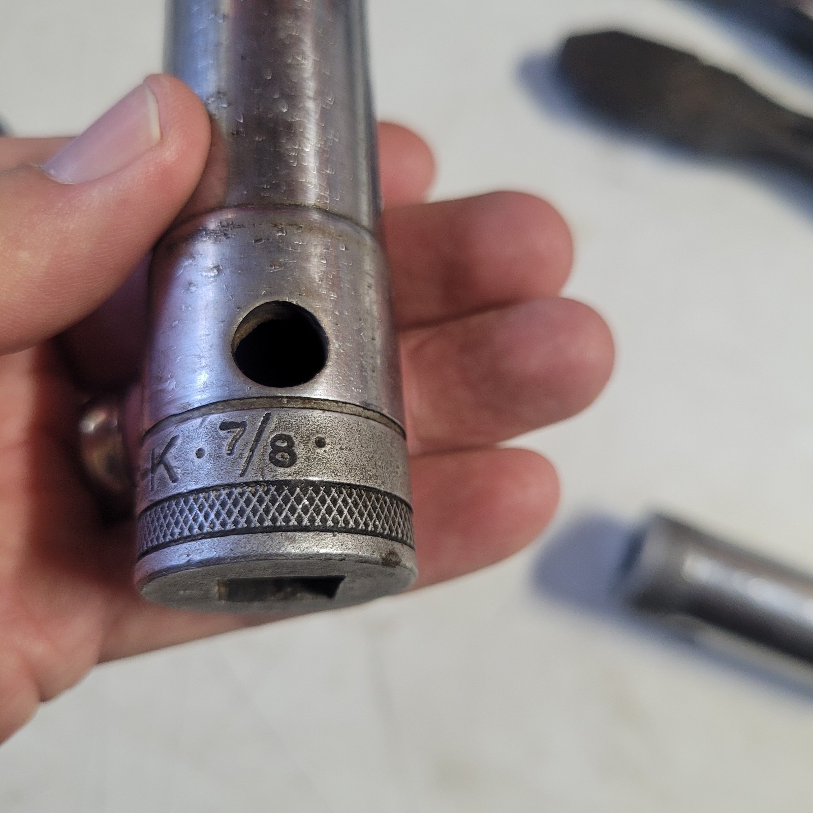 Vintage S-K Tools 1/2″ Drive Deep Sockets 12 pt 40820 5/8″ 40828 7/8″ 40832 1″