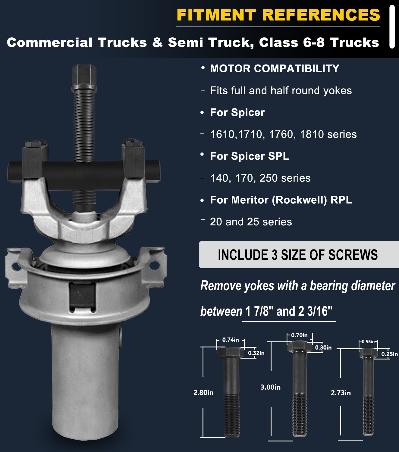 10803 Yoke Puller Tool Heavy Duty For Semi Trucks, Class 6-8 Trucks & Equipment
