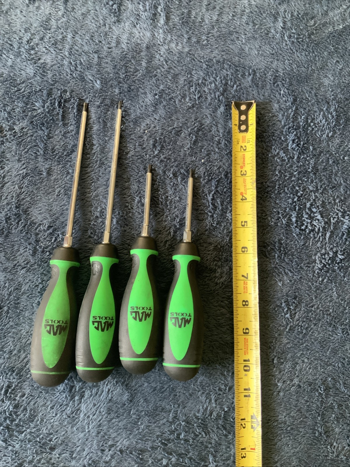 Mac Tools 4pc Torx Screwdrivers, Green, Tt25, T20, T15, T10…….