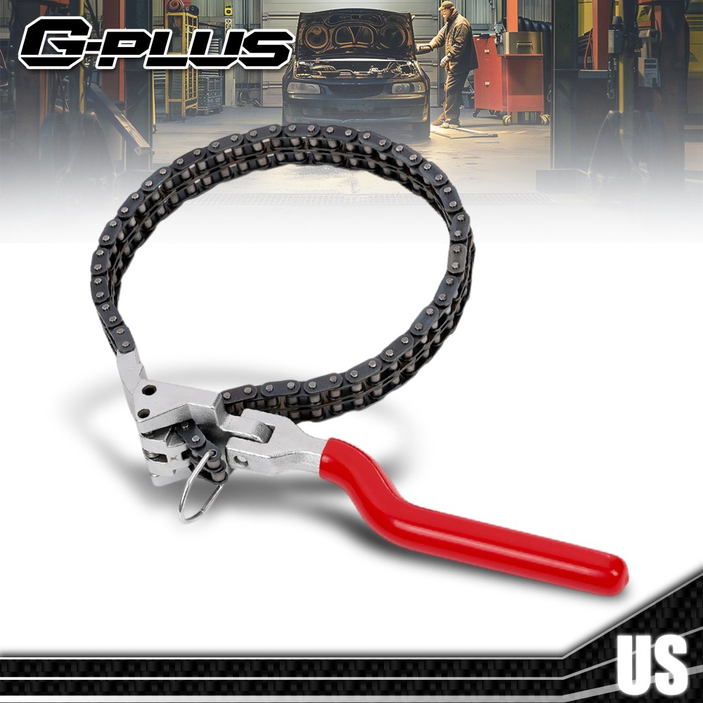 60-160mm Heavy-Duty Ratcheting Chain Wrench Oil Filter Change Pipe Fittings