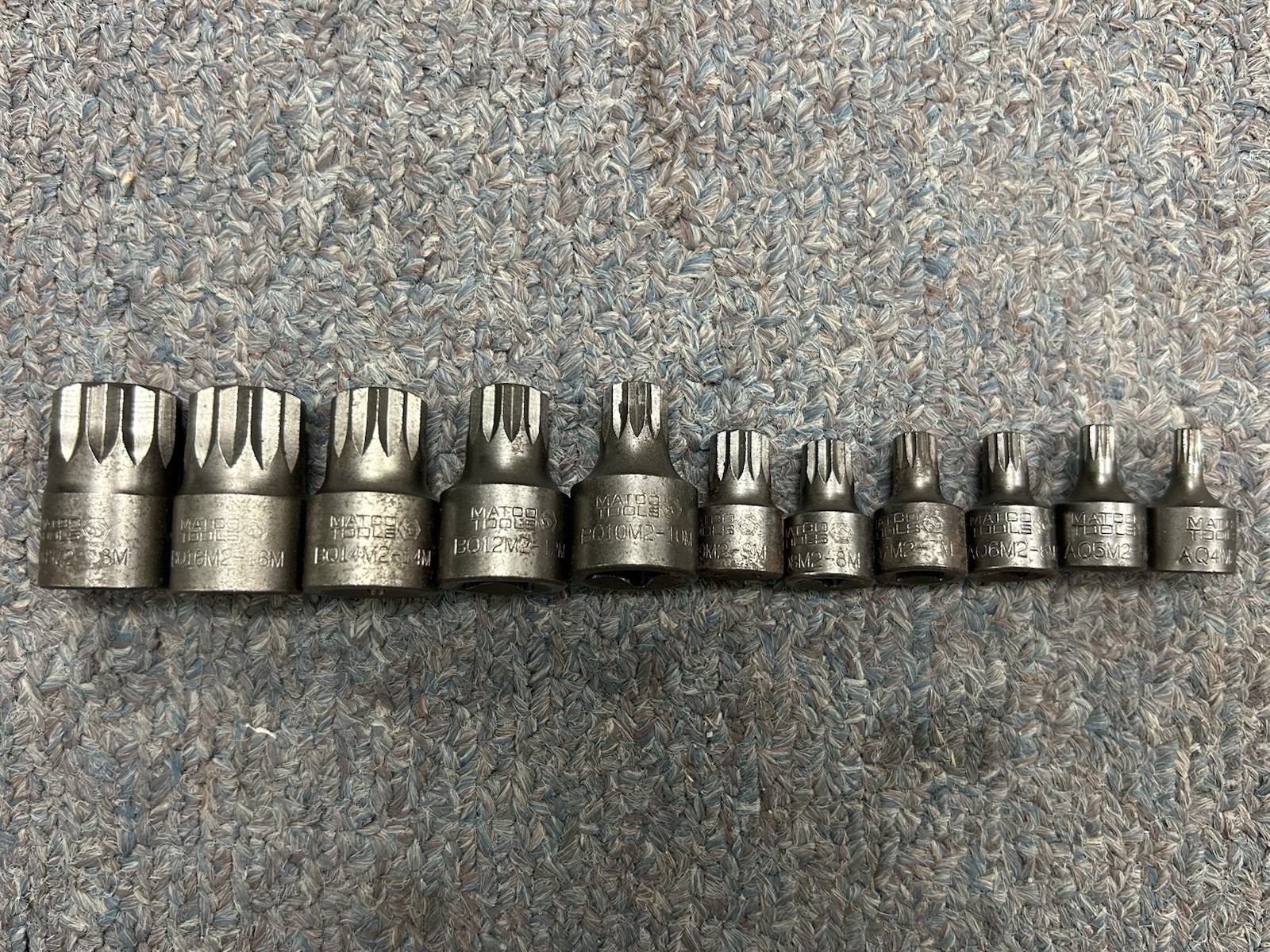 Matco Tools BQ / AQ Metric 3/8” Triple Square 11pc Socket Set