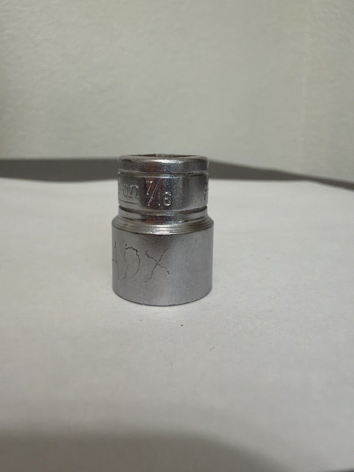 Snap-On Tools 3/8″ Drive 7/16″ 8PT Point SAE Chrome Double Square Socket F314