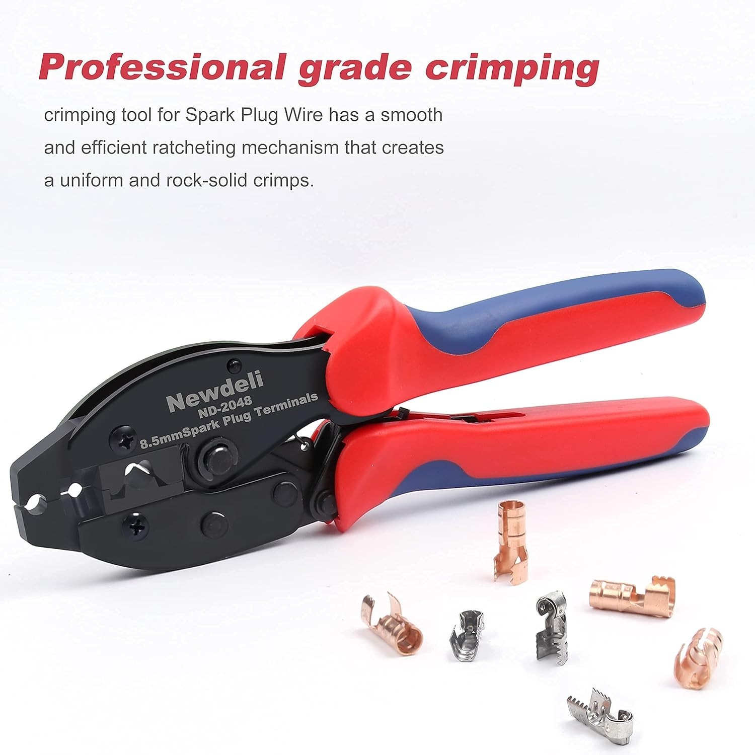 Spark Plug Wire Crimper, Newdeli Crimping Pliers for Spark Plug Stripping Tool,
