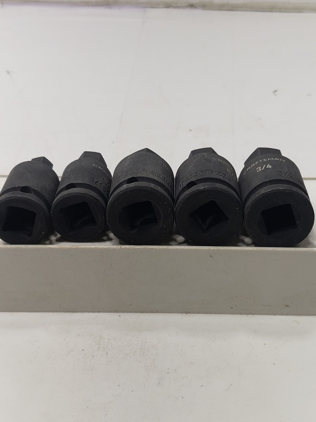 Craftsman 1/2 Drive Impact 5 Piece SAE Impact Hex Bit Socket Set 7/16-3/4