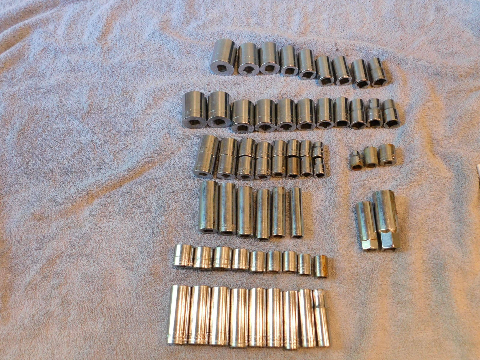 Craftsman 1/2″ & 3/8″ DR Socket Set Lot. 6pt 12pt deep shallow standard metric