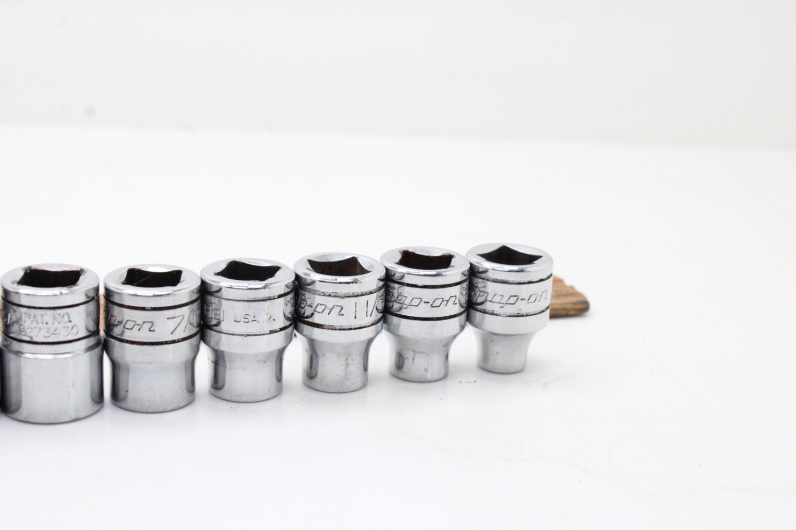 Snap-on F081 – F281 1/4-7/8″ 3/8″ Drive 12 Point 12 Piece SAE Chrome Set USA