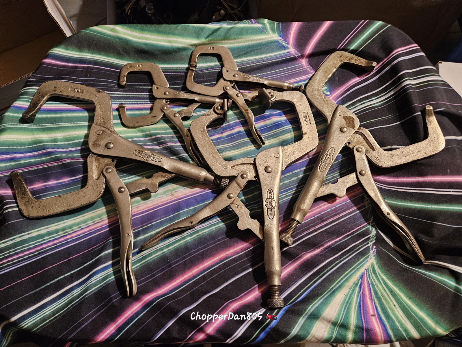 5pc. Vintage Peterson DeWitt Vise-Grip Locking C-Clamps 🧰 Sizes: 6R, 11R, 11SP