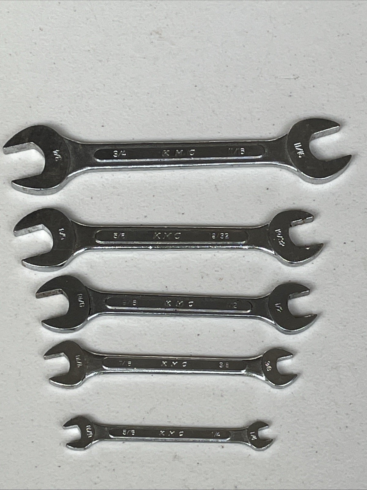 KMC Japan 5pc Metric Open Ended Combination Wrench Set: 1/4” – 3/4”