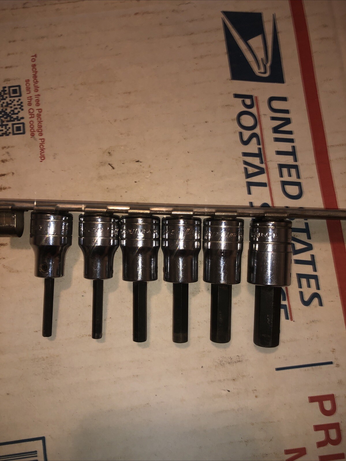 Snap On 3/8″ Dr Standard Hex/Allen Bit Socket Set 6 Pc (9/64″-3/8″) USA