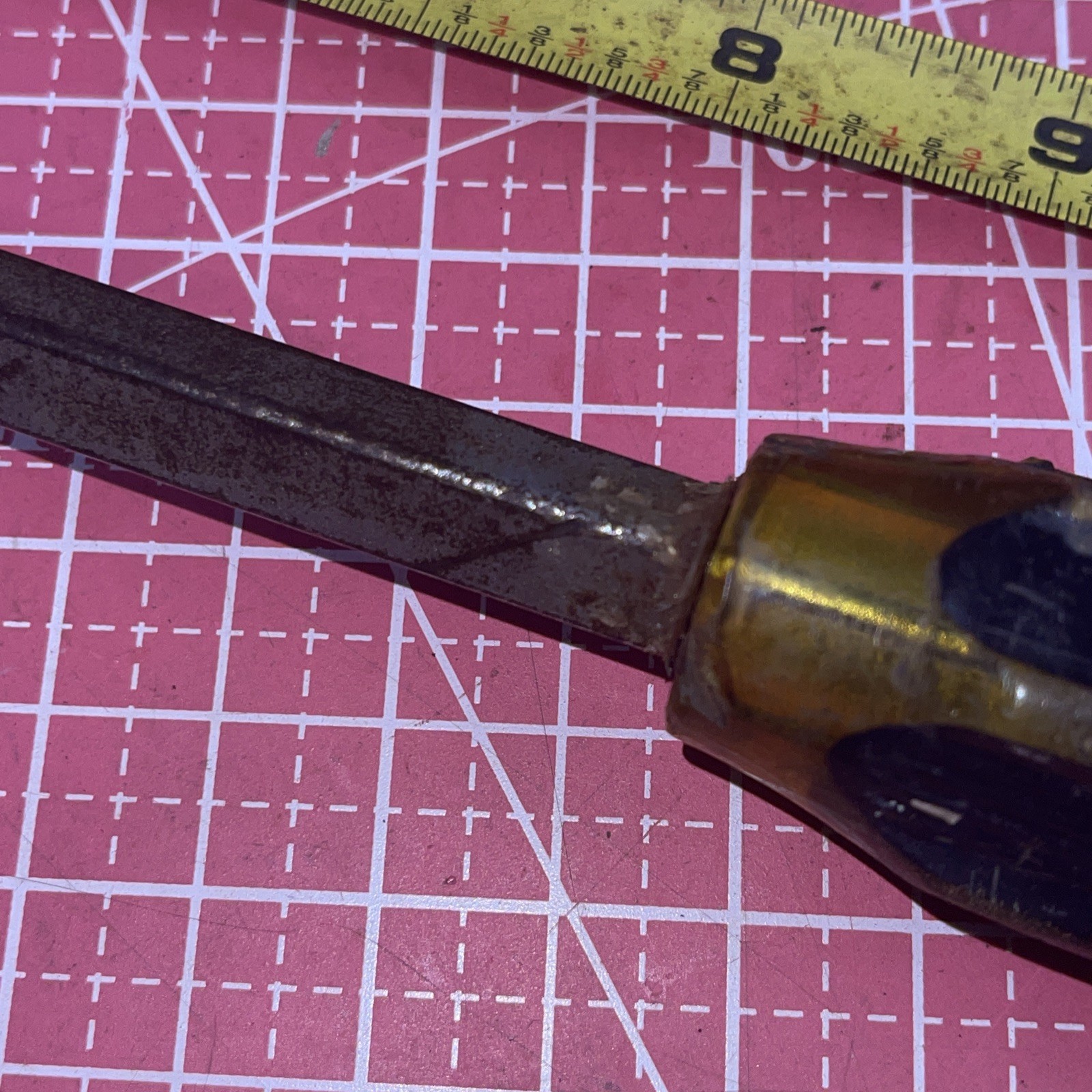 Vintage Klein USA 19432 Screwdriver 12 In Long 3/8 In Cabinet Tip Square Shank