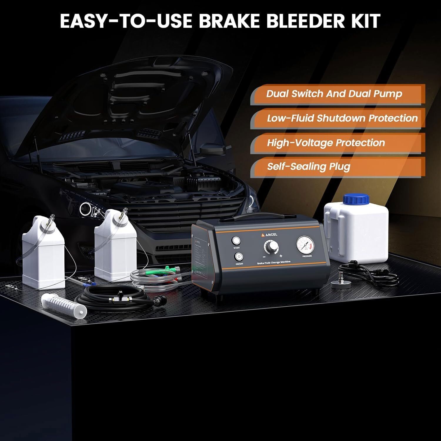 Automotive Vacuum Brake Pressure Bleeder Exchanger Brake System Bleeding Tool