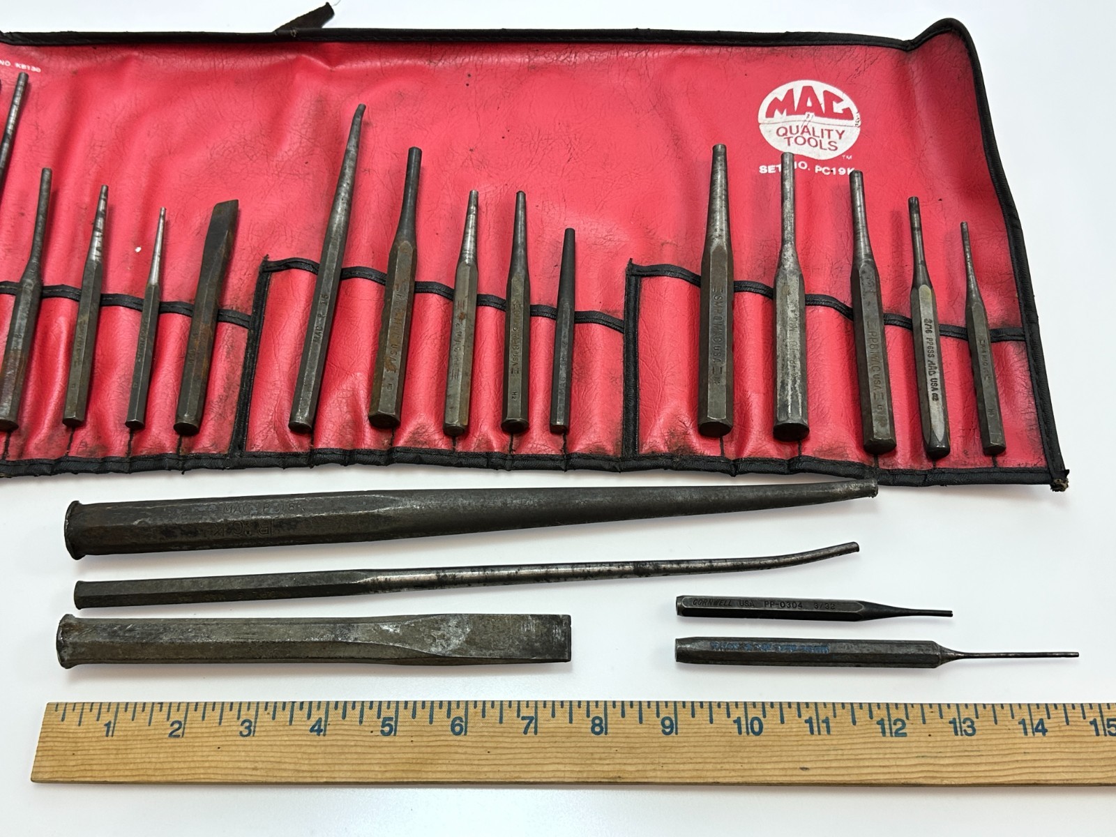MAC Tools USA 19pc Punch Chisel Set w/ Extras
