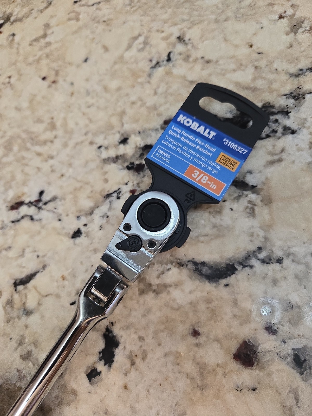 Kobalt 3/8 RATCHET Quick Release Head Ratchet 72 Tooth 17″ LONG 3108327 *NEW*